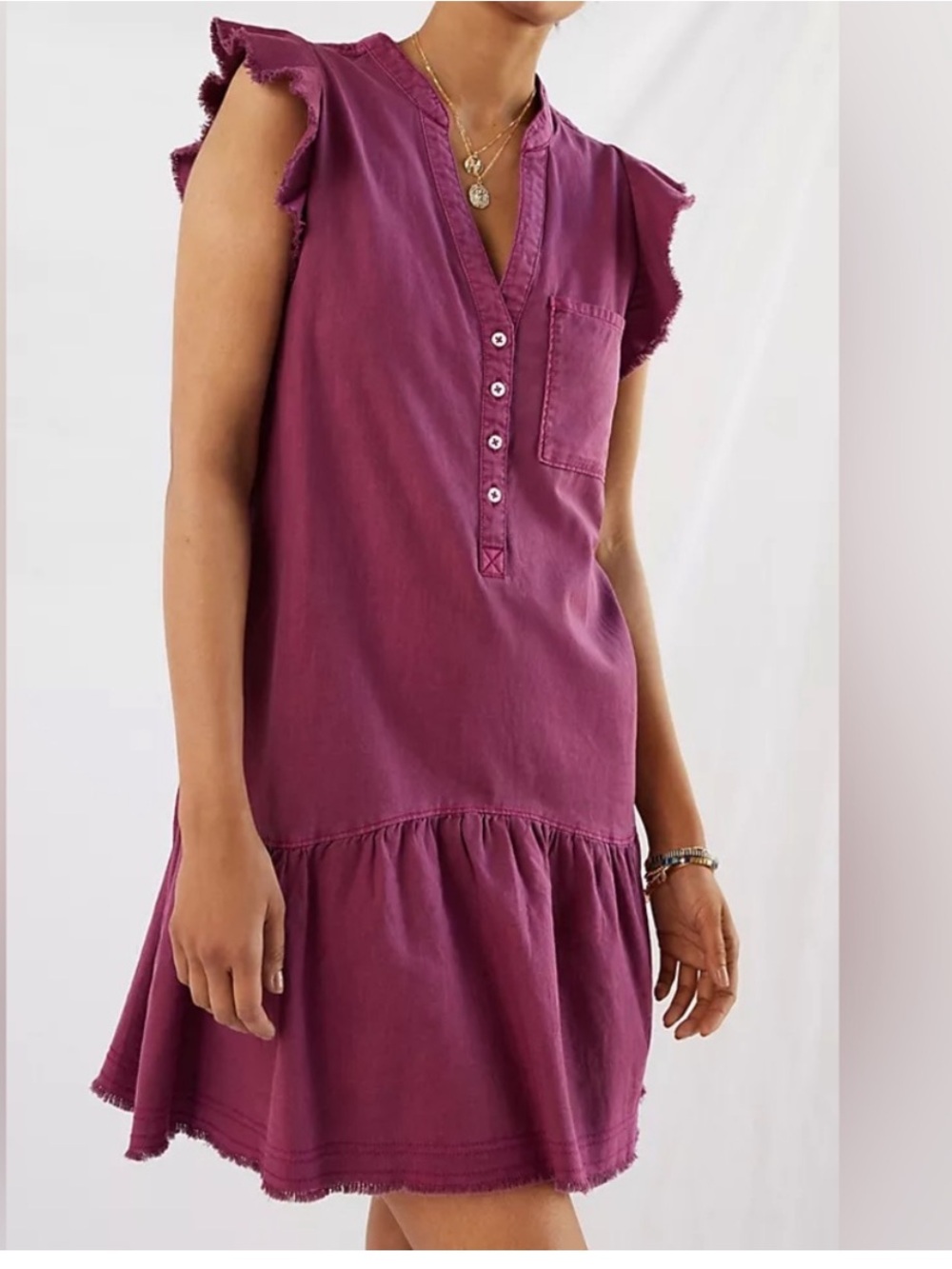 Anthro Pilcro Flounced Dress. Size M